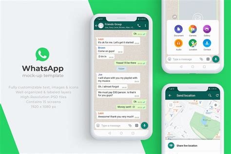 whatsapp message mockup